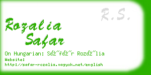 rozalia safar business card